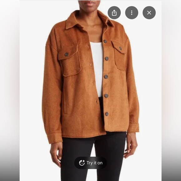 Thread & Supply Jackets & Blazers - NWT Thread & Supply Copper Brown Utility Button Down Jacket, Size Small